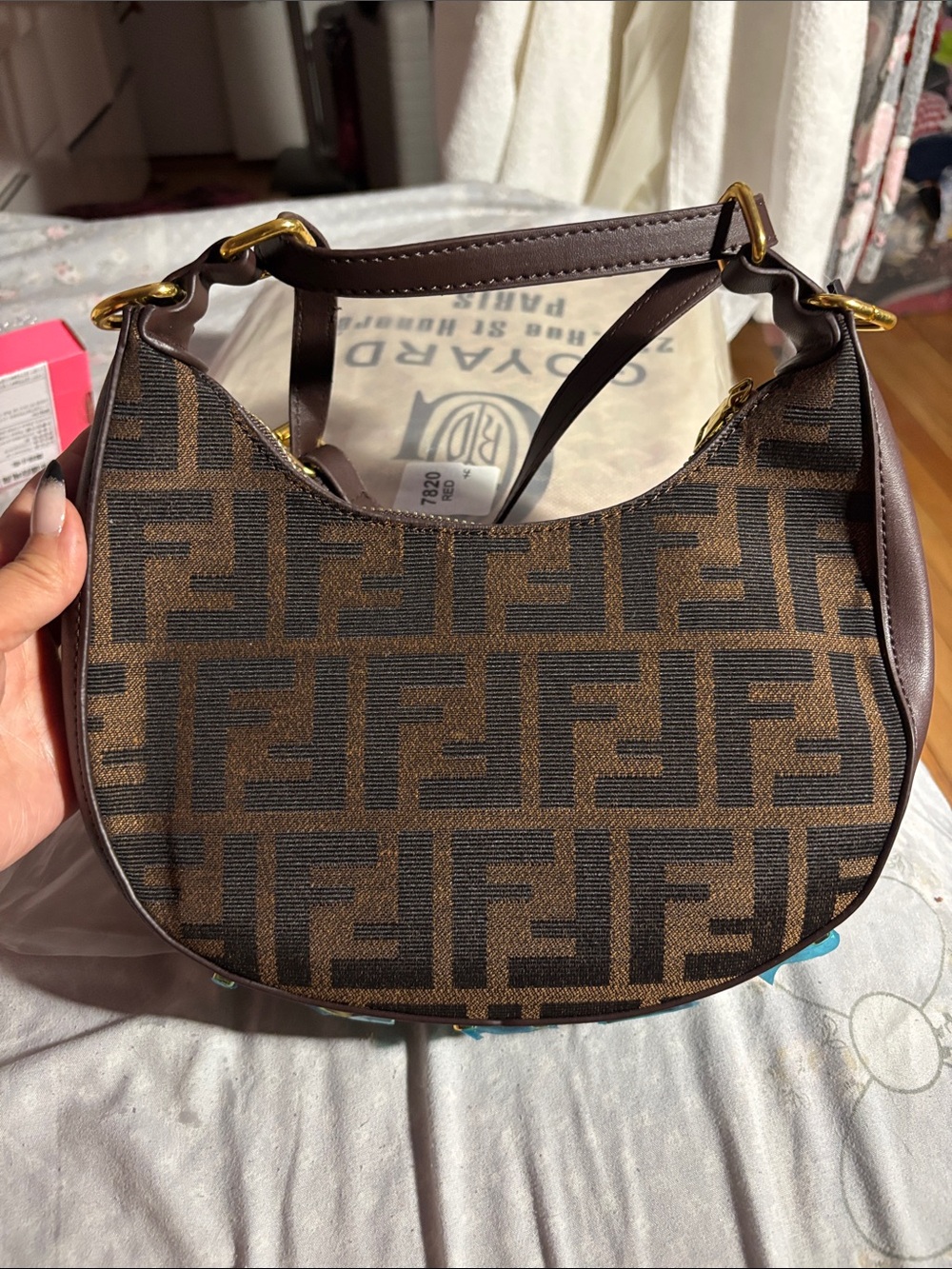 Brown & Dark Brown inspired fashion bag